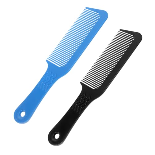 Ipetboom 2piezas Peine Plano Antiestático De Plástico Peine Para Hombre y Mujer Para Peluquería y Casa Diseño De Mango Patrón Aleatorio