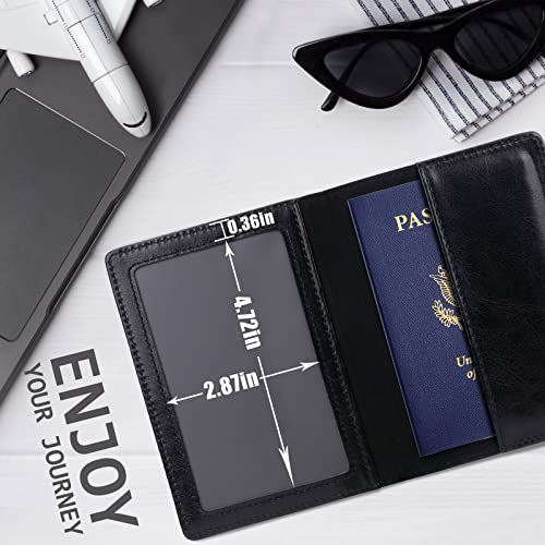 Image of TIGARI Passport Holder for Travel Women Men, Valentines Day Gifts PU Leather Wallet Cover Case Sleeve, Waterproof Protected Document Organizer, Vacation Plane Cruise Travel Essentials