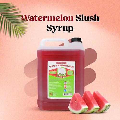 Wassermelonen-Slushkonzentrat 5 L, Mischungsverhältnis 1:5 | Slush-Eis | Crush-Eis | Wassereis | ohne künstliche Farbstoffe | für Slushie-Maker