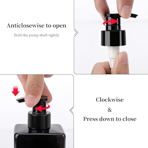 Image of Segbeauty Soap Dispenser Pump Head, 3pcs Bathroom Shower Bottle Pump Replacement, Empty Refillable Bottle Tube Pump Top for Shampoo Conditioner Hand Soap Body Wash Liquid Gel Modern Kitchen Hotel