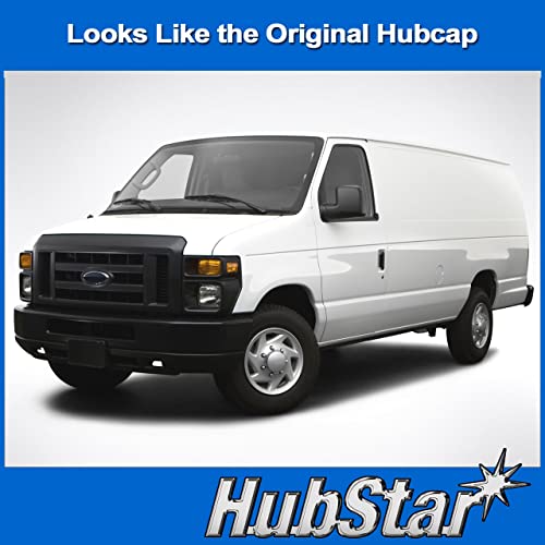 Hubstar Hubcap Replacement For Ford Van 1998-2023, Premium Quality Sturdy 16-Inch Wheel Cover (4 Piece Set) #TOP2