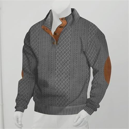 Dudlle Men's Cashmere Sweaters, Mens Sweater with Elbow Patches, Vintage Pullover Sweater Men4