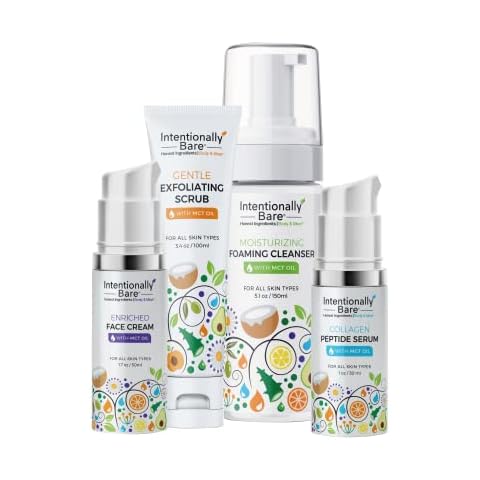 Intentionally Bare Skin Care Bundle - Your Complete Skincare Regime - 4 Amazingly Effective Skincare products With MCT Oil - It's Like Keto For Your Skin - For All Skin Types Cover