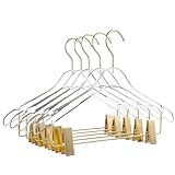Perchas versátiles, Percha acrílica con Pinzas for Pantalones y Ropa (Paquete de 5)