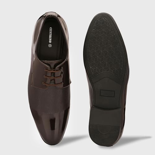 Image of Centrino Men's Formal Shoes |Premium Craftsmanship & Durable Build |Stylish & Elegant Design | Lace-Up Design with Cushioned Insole for Comfort |Craftsmanship for All-Day Elegance (9745)