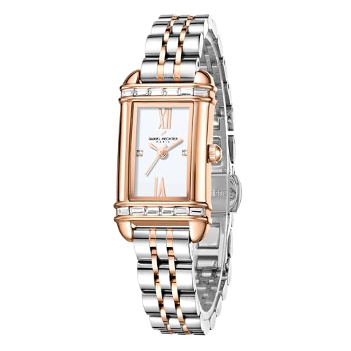 Image of Daniel Hechter Paris Louvre Collection Square Dial Watch for Women with Roman Indices and Stainless Steel Strap-DHW2006