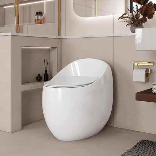 Image of Backline P-Trap Commode Toilet /Western commode /Water Closet With In-build 5L Tank & UF Soft Closing Toilet Seat - P Trap Outlet Is From Wall (White) (7 Years Color Warranty)
