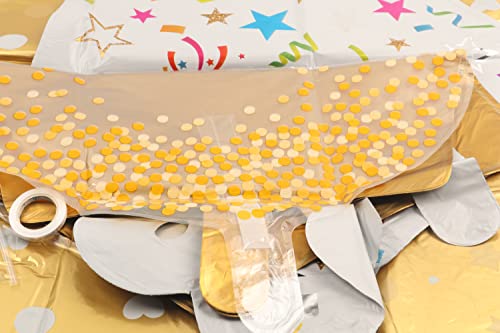 Image of 36inch Large Gold Round Foil Helium Mylar Balloons Set 8pcs For Gold Happy Birthday Party Decorations