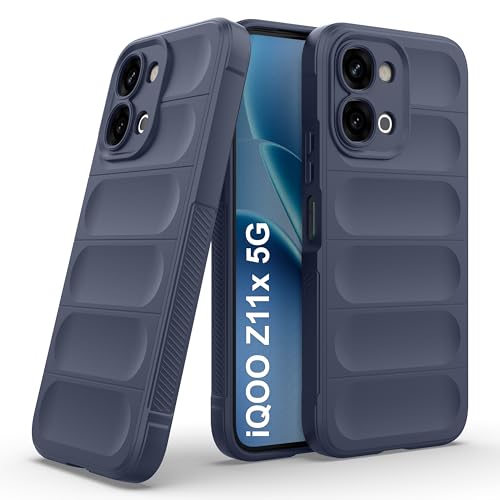 Image of Zapcase Back Case Cover for iQOO Z11x 5G | Compatible for iQOO Z11x 5G Back Cover | Liquid Silicon Magic Case with Camera Protection | Sapphire