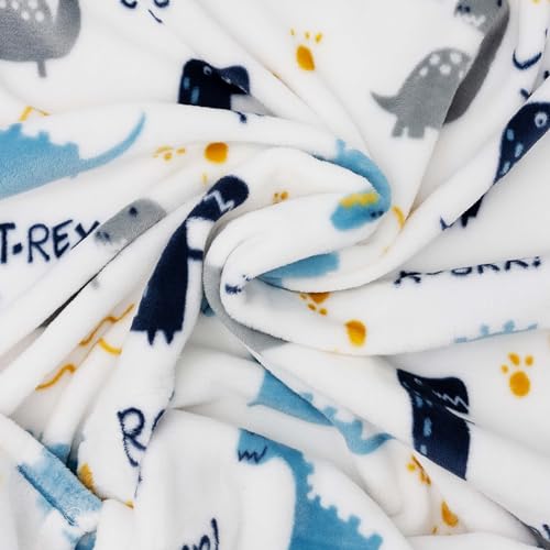 Image of Flannel Toddler Blanket, 50 inchx40 inch, Polyester Blend, Roar, Unisex, Lightweight, Machine Wash, Blanket
