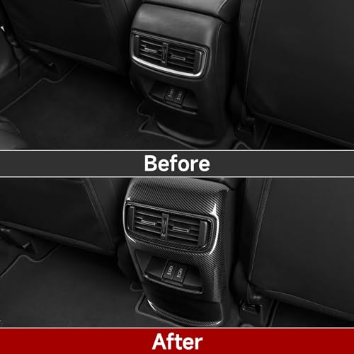 Image of Rear Air Vent Outlet Decals for Honda CR-V 2017 2018 2019 2020 2021 2022 Accessories CRV ABS Carbon Fiber Interior Stickers
