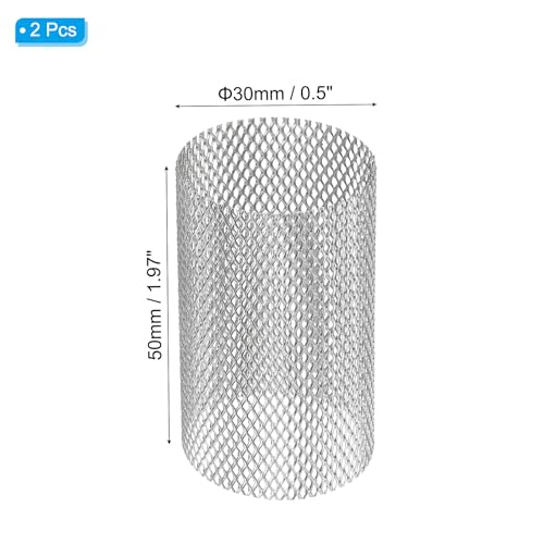 Image of PATIKIL 2 Pcs 30mm OD Strainer Mesh, 50mm H Screen Y Shaped Strainer Filter Valve Mesh Screen 304 Stainless Steel Strainer Mesh for Debris Pump Water Oil Separation
