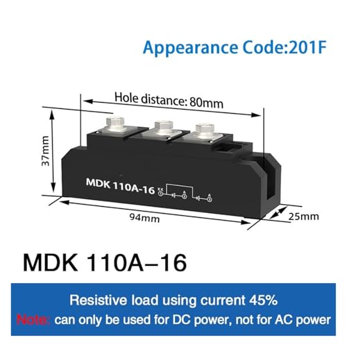Redresseur MDK110A-16 module de diode de puissance pour batterie