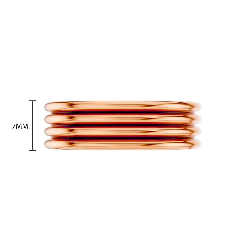 Image of Kisna Diamond & Gold Jewellery 18KT (750) Rose Gold For Women|Real Gold Band|Gold Band Women|Stylish & Simple Daily Wear Gold Band|Gift for Her, Birthday, Anniversary|Axora Gold Band S15