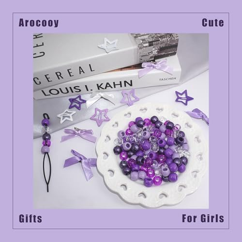 112 piezas accesorios para cabello morado miniatura 7