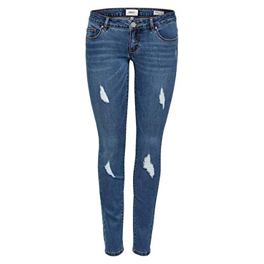 ONLY Damen onlCORAL Superlow SK BJ10221 NOOS Skinny Jeans, Blau (Medium Blue Denim), 28W / 34L