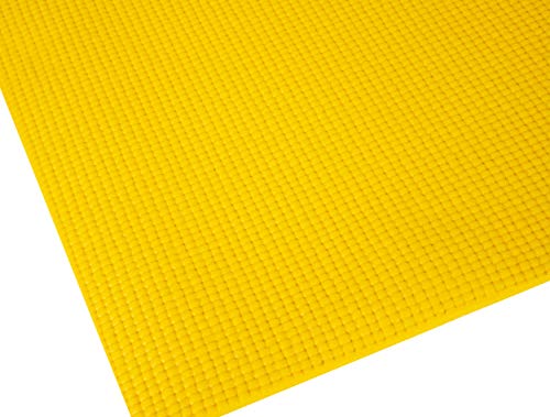 Mind Reader All Purpose Extra Thick Yoga Mat Fitness & Exercise Mats With Carrying Strap, High Density Anti-Tear, Yellow #TOP6