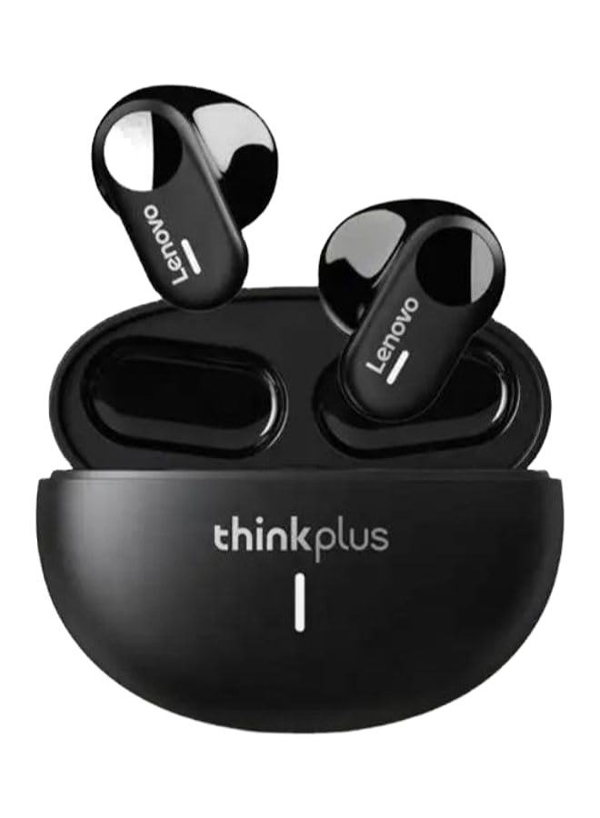 Lenovo Thinkplus Lp19 Wireless Headphones Bluetooth Earphones Semi In Ear Hifi Stereo Waterproof Intelligent Noise Canceling 7.5X2X5 Cm Black