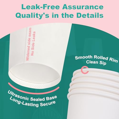 14% de descuento en vasos de café de papel de 12 OZ desechables (100 unidades)