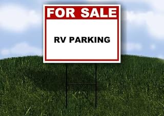 RV PARKING For Sale Whte Red Black 1 Double Sided 18x24 in Yard Road Sign w/stand