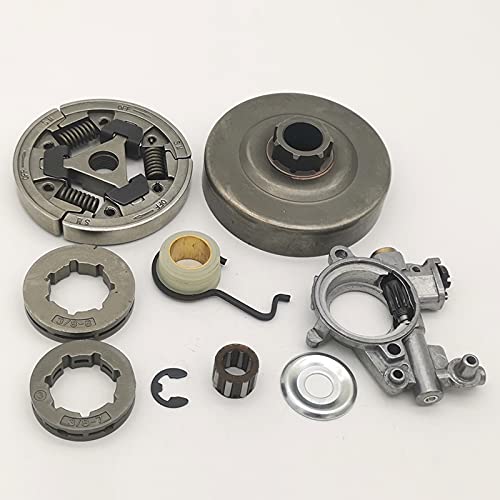 Tambor de embrague 3/8 "8T 7T Kit de llanta de piñón apto for st-ihl MS361 MS 361 bomba de aceite engranaje helicoidal motosierra 1128 007 1000, 1128 160 2004 parte