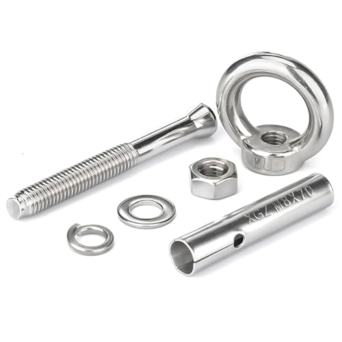 FEFEF Pernos de expansión Pernos de Anclaje, Pernos de expansión M12x170 mm-M12x300 mm Gancho de Techo Pernos Resistentes Sujetador de Anclaje, Pernos de elevación de Acero Inoxidable 304(M12x170mm)