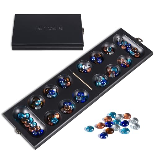 Wooden Mancala Board Game Set - Juego de Mesa Clásico miniatura 2