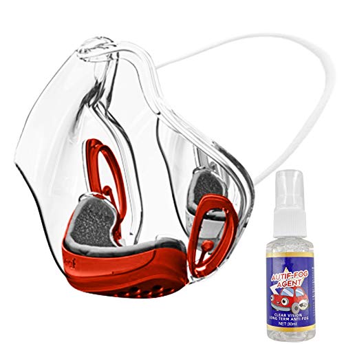 Becoler Free radical Transparent_Face_Mask,Anti-fog Clear Protective cover Combine Plastic Reusable Clear Face Bandanas, Upgraded Breathable, Anti Fog and Breathable, Visible Expression, for Adults