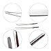 Long Tweezers for Aquarium 15 inch - 2 Pcs Stainless Steel Reptile Feeding Tongs, Curved and Straight Design with No Slip Tips,Terrarium Aquascape Tools Snake Bearded Dragon Tank Accessories