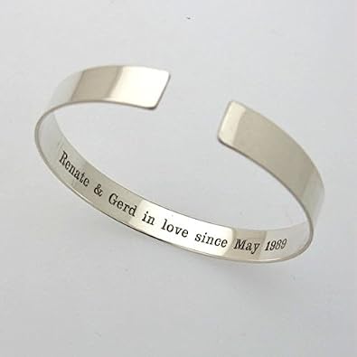 NadinArtDesign Textured Silver Cuff Hammered Silver Bracelet, Men's Personalized Silver Message Bracelet, Gift for husband, Adjustable Size Bangle cuff Bracelet Open cuff Mens Birthday Unisex cuff