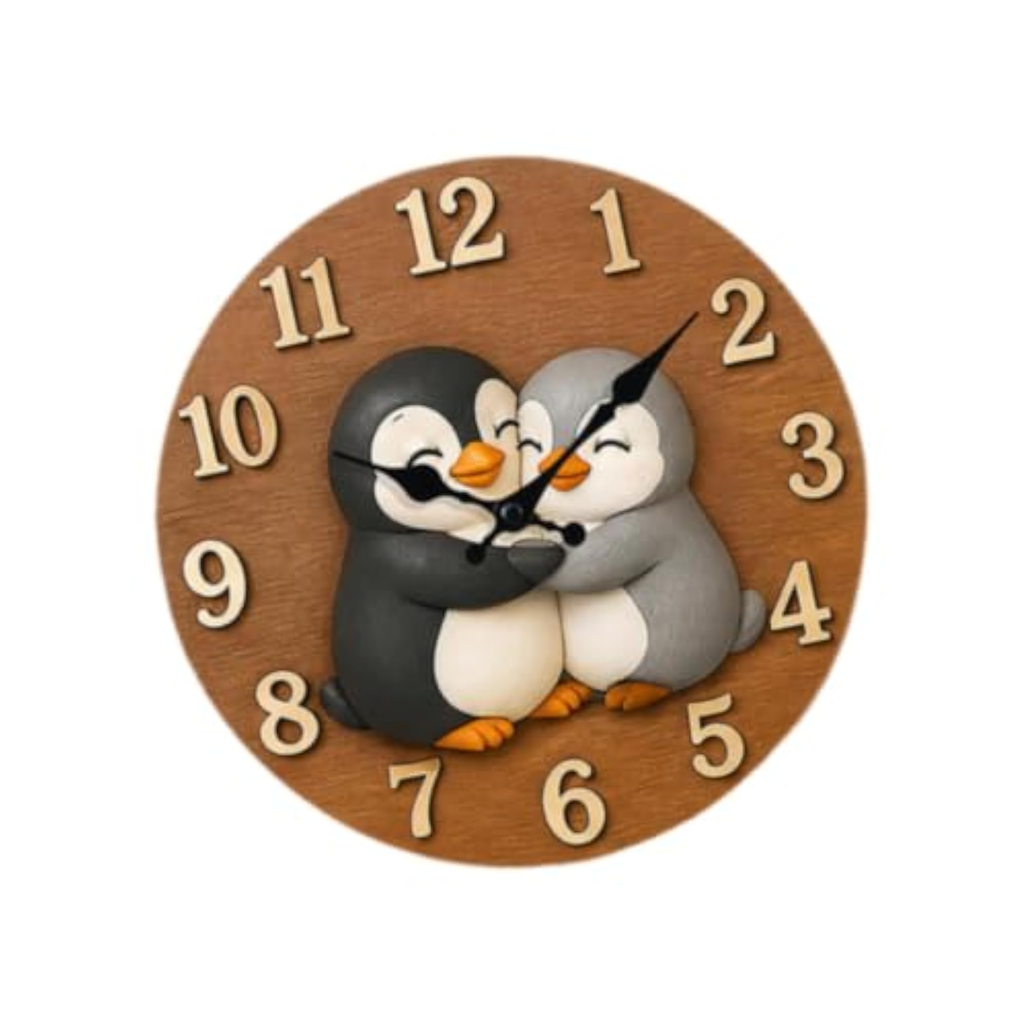 Animal Wall Clock, Adorable Penguin Design