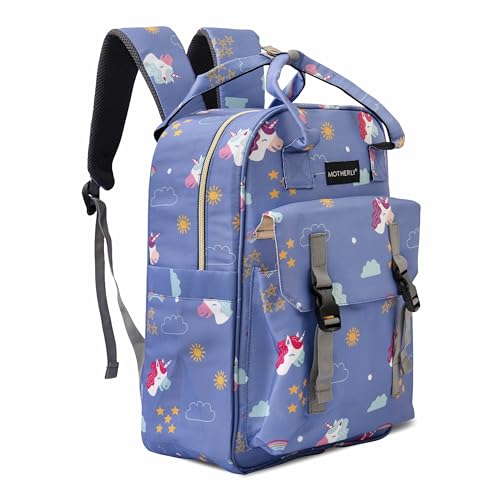 Image of Motherly Printed Diaper Bag for Mothers for Travel, Maternity Bag for Newborn Baby, Mothers Travelling Bag, Multiple Pocket Water Resistant Baby Bag, Hospital Bag for moms (Pagasus & Starry Sky)
