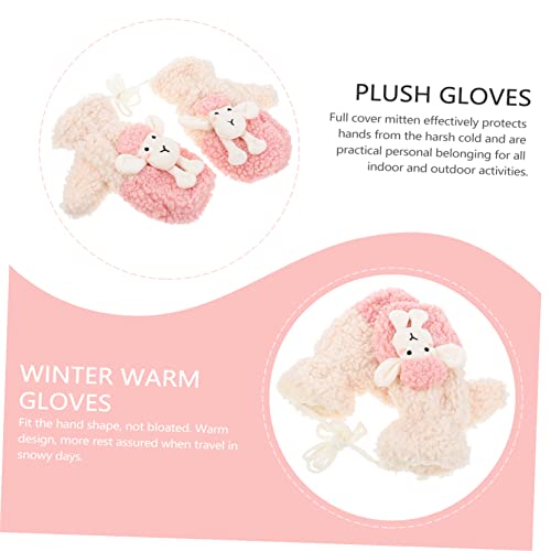 BESPORTBLE Warm Plush Mittens for Women Thicken Winter Gloves Full Coverage Mittens for Cold Weather2