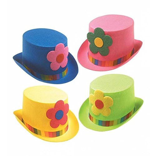 W WIDMANN MILANO Party Fashion, Clownhut, leuchtende Farben, dekorative Blumen, optimaler Komfort, vielseitig für alle Anlässe, hochwertige Verarbeitung