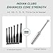 KDLK Adjustable Macebell, Indian Club Style 6 option Premium Steel Macebell (6.5/9/11/13/15/17.5LBs)Cross Training Equipment For Muscle Building, Aerobic Fitness,Men's And Women's Weightlifting,Silver