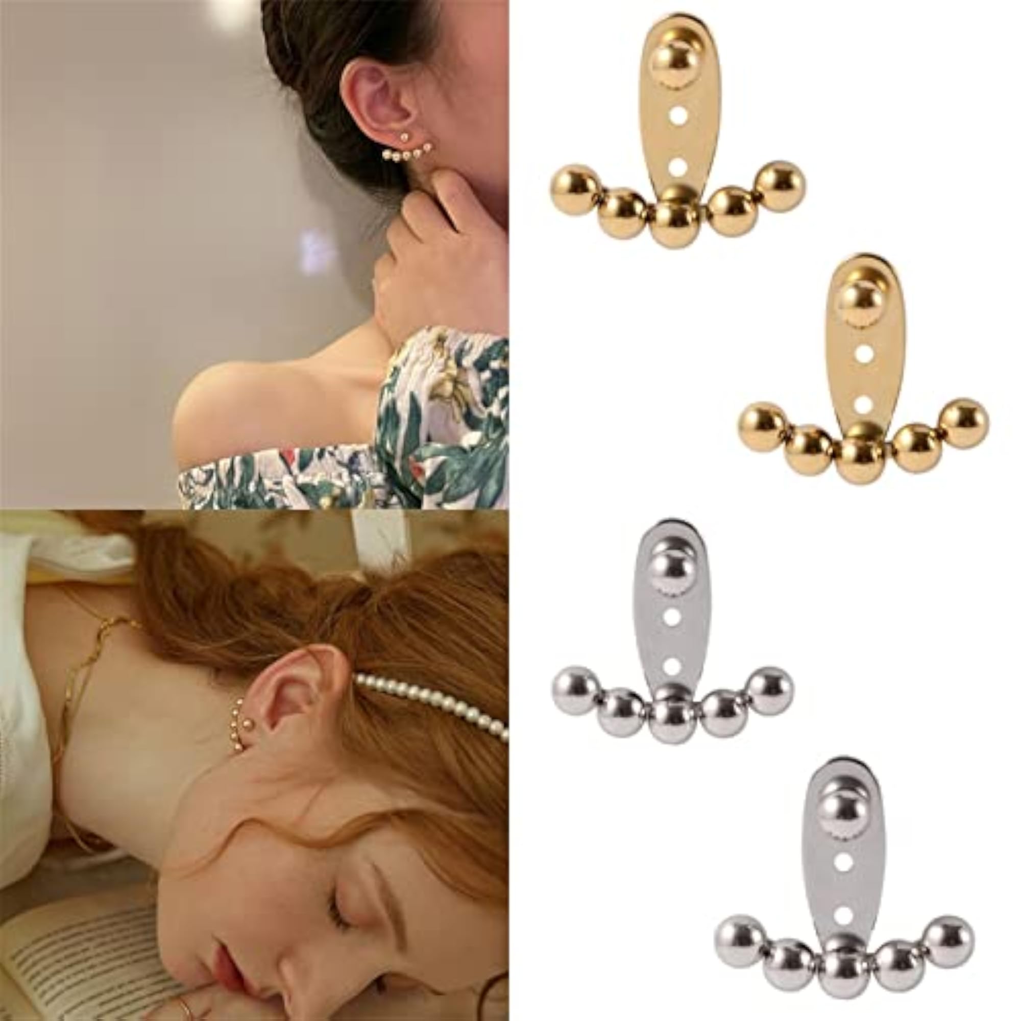 Adjustable Statement Stainless Steel Stud Earrings