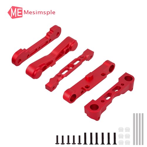 Mesimsple Outcast Felony 6S Arm Suspension Mount & Hinge Pin for Arrma 1/7 Infraction Limitless Fireteam 6s BLX Front Rear Suspension Mount 1/8 Typhon Kraton 6S Upgrades Parts Red