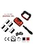 4MAS Self-Grooming CutBrush (Black and Red) Mod 3 with 5 Comb Attachments and Charging Cable