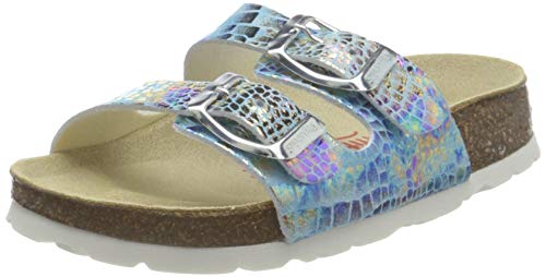 Superfit Mädchen Fussbettpantoffel Hausschuh,BLAU 8010,24 EU