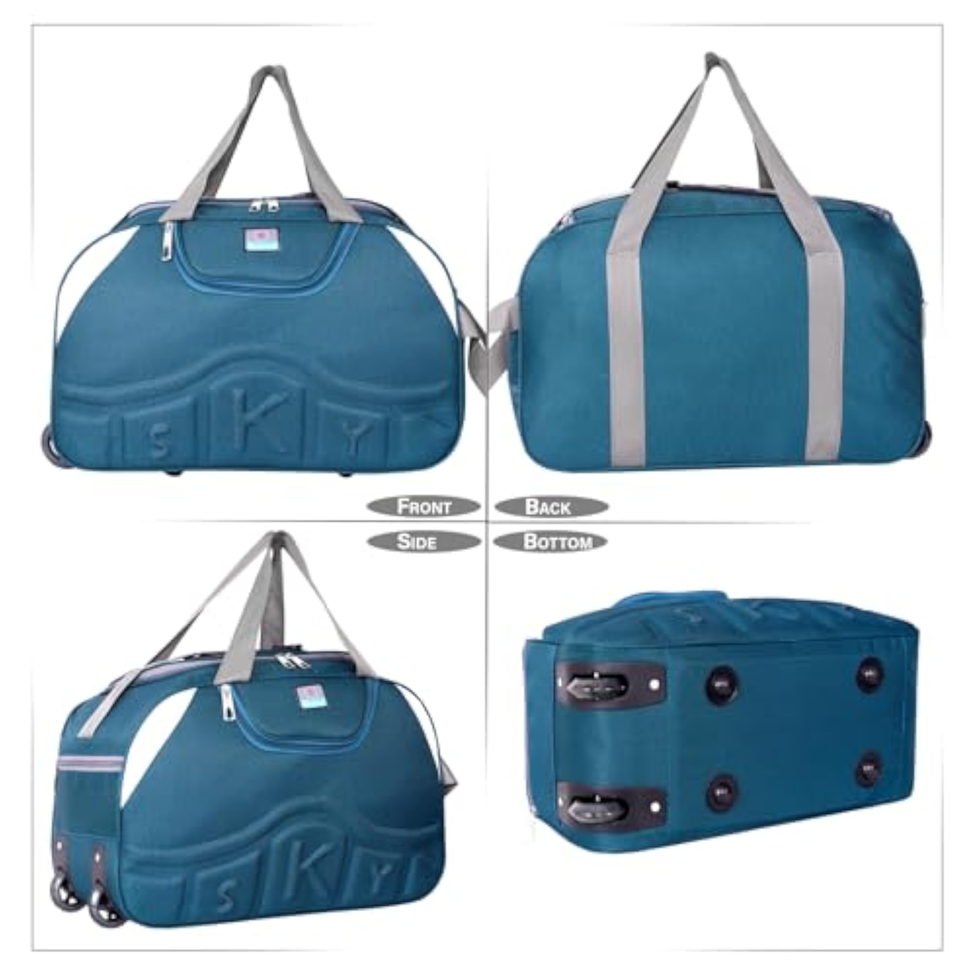 Skyline 65L Rolling Duffel Bag, Durable