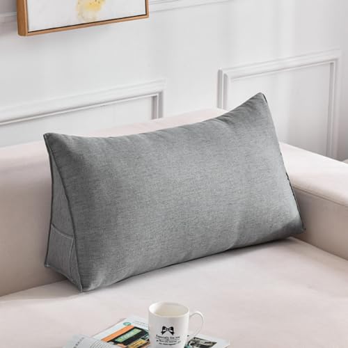 Almohada de lectura con soporte de espalda baja, cojín lumbar transpirable y funda lavable a máquina, ideal para sofá y silla