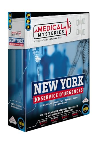 IELLO Medical Mysteries New York – Version Française – Jeu de Société Coopératif d’Enquête Médicale et de Diagnostic | 1 à 4 Joueurs | 60 Min | Dès 14 Ans
