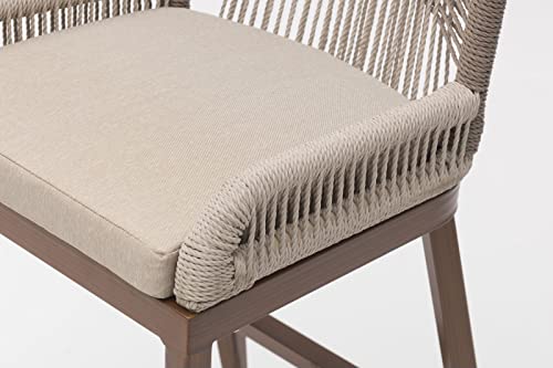 Us Furnishing Indoor And Outdoor Waterproof Hand-Crafted Stool, Counter Height Stool Bar Stool High Stool Home Back Dining Chair Comfortable Simple And Beautiful Counter Chair (Counter Height 25)2Pcs #TOP4