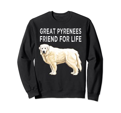 Great Pyrenee Friend For Life Dog Friendship Sweatshirt, Black