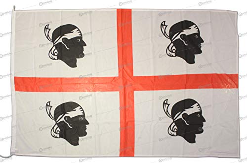 Drapeau Sardaigne 150x100 tissu nautique 115 g/m² drapeau Sarda lavable avec cordon