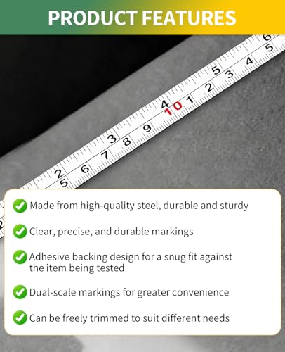 Pack de 4 cintas métricas adhesivas 200 cm acero miniatura 2