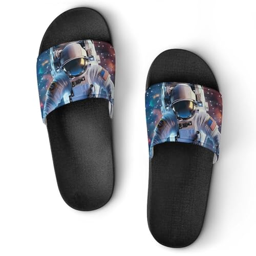 Astronaut Outer Space House Sandals Non Slip Slippers Quick Drying Bathroom Shower Shoes for Women Men
