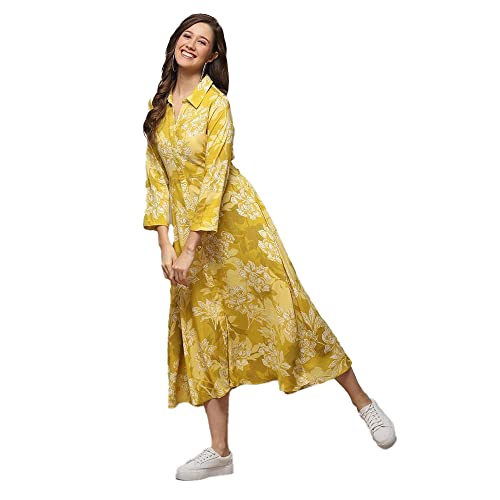 BIBA Women Below The Knee Liva Straight Printed Dress