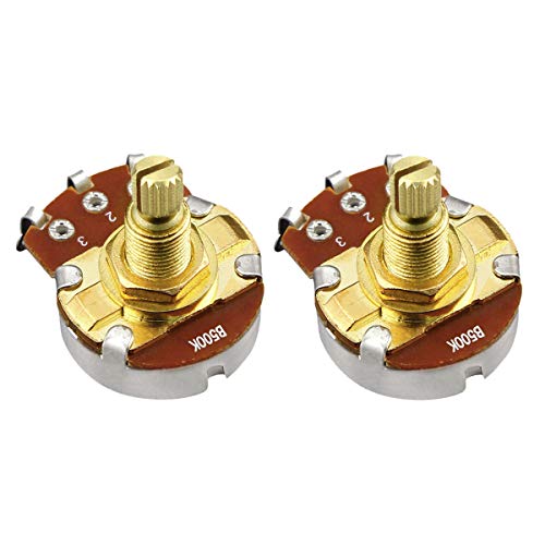 FLEOR 2 pièces contrôle du Volume de tonalité de guitare pleine grandeur B500K potentiomètre conique linéaire L18mm doré… - Les Beatles, Paul McCartney, John Lennon, RIngo Starr, George Harrison FLEOR 2 pièces contrôle du Volume de tonalité de guitare pleine grandeur B500K potentiomètre conique linéaire L18mm doré…