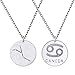 Produktbild ChicSilver Krebs Kette Sternzeichen Anhänger 925 Silber Horoskop Anhänger für Damen mädchen Frauen